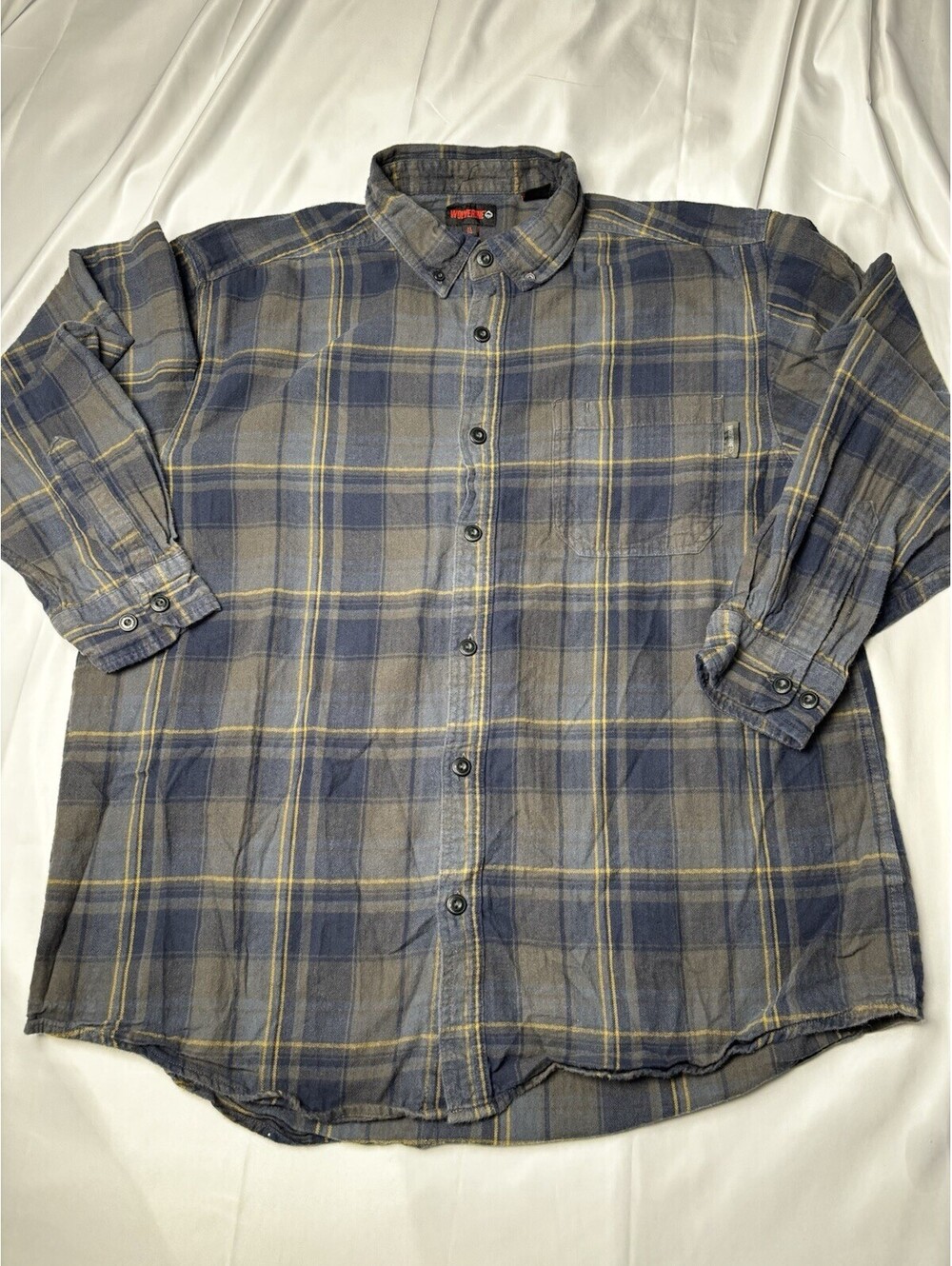 Wolverine Men's XL Plaid Flannel Shirt Multicolor Cotton